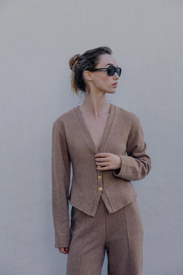 GILET DOUX BOUTONS - Mocha de Zara - Image 2
