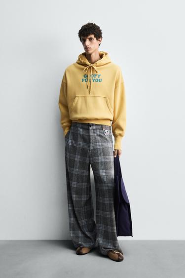 HARRY LAMBERT FOR ZARA X DISNEY SLOGAN HOODIE - Yellow by Zara - Image 0