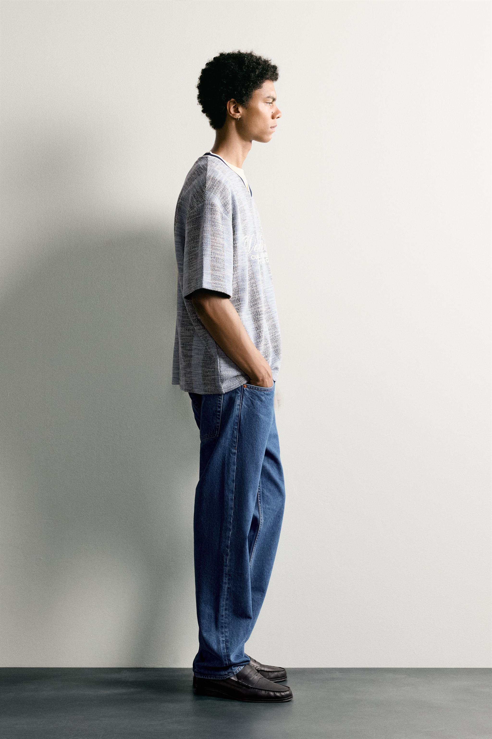 Мужские худи Zara RETRO SOCCER JACQUARD EMBROIDERED SWEATSHIRT — фото 4