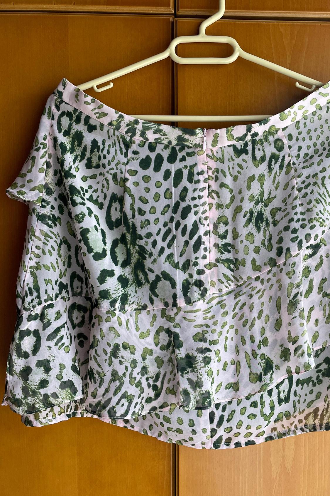 RUFFLED ANIMAL PRINT SKIRT - Image 2