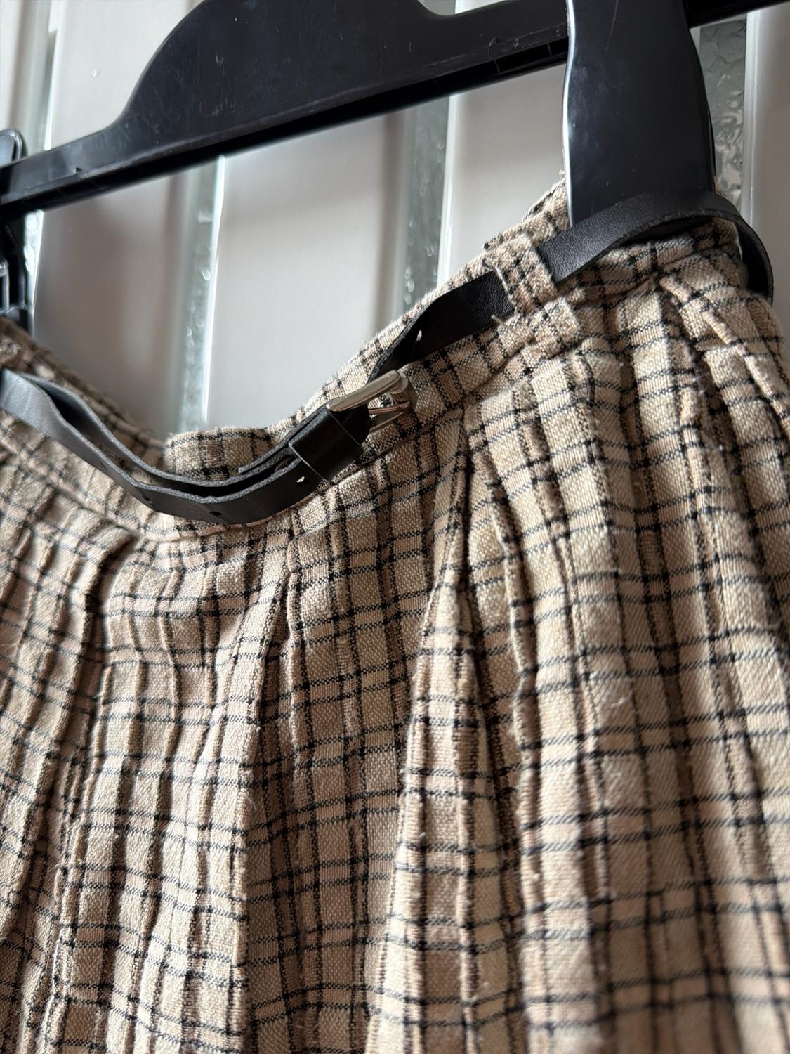 CHECK BOX PLEAT SKIRT - Image 2