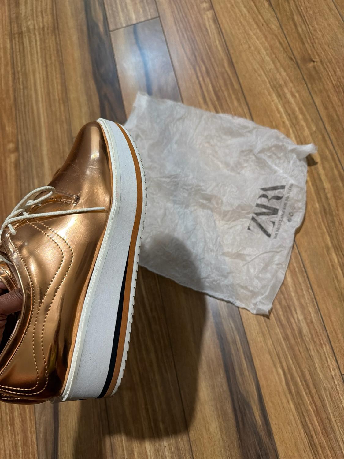 SILVER PLATFORM DERBY SHOES - Image 9