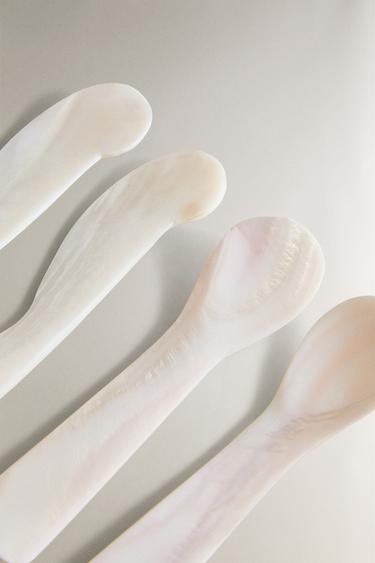 MOTHER-OF-PEARL BREAKFAST CUTLERY SET (SET OF 4) - Light beige by Zara - Image 2