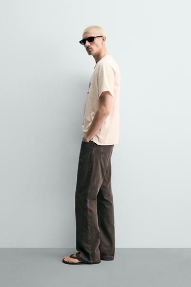 WASHED SLOGAN RELAXED FIT T-SHIRT - White by Zara - Image 3