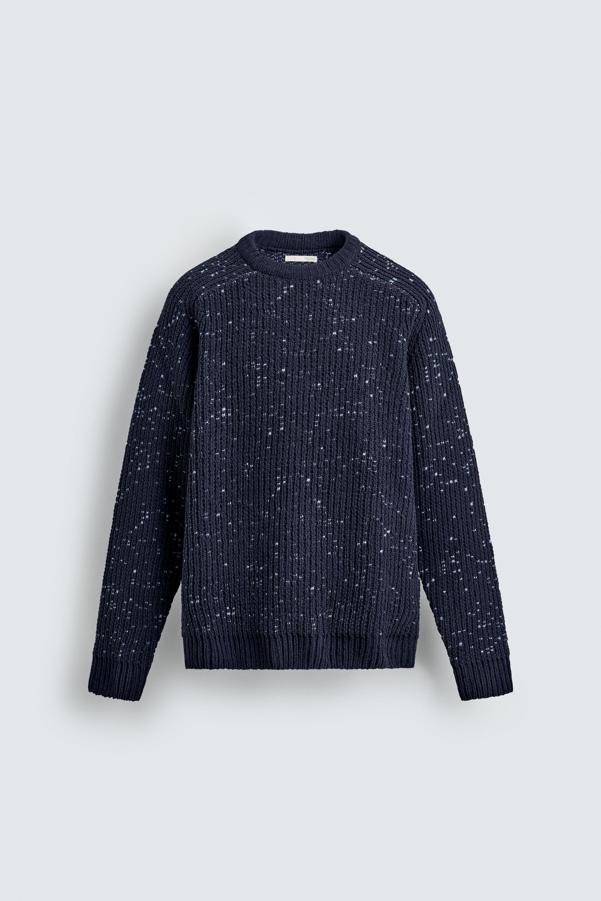 PULL EN CHENILLE À CONTRASTE