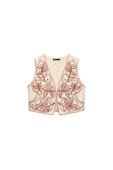 EMBROIDERED MIRROR VEST