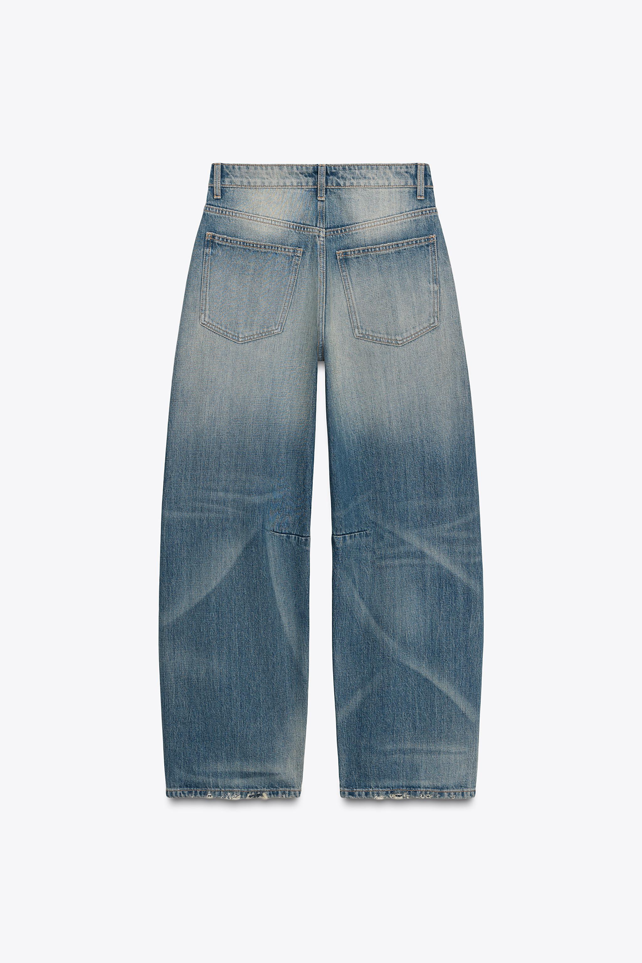JEANS TRF BAGGY BALLOON ミッドライズ - ブルー | ZARA Japan