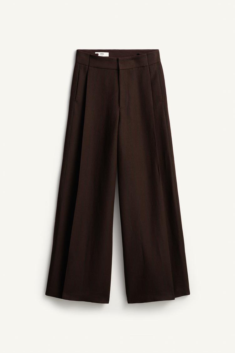 Pantalon ancho rayas pliegues limited edition