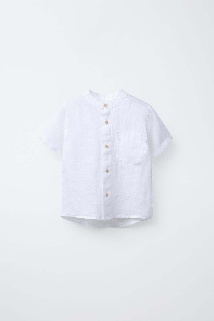 Col Mao Chemise Blanche Homme Zara Col Mao Chemise Sur Pull