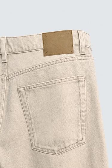 PRINTED STRAIGHT-LEG JEANS - Ecru by Zara - Image 9