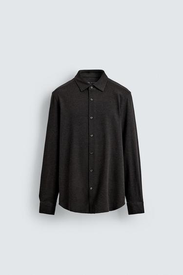 SOFT COTTON SHIRT - Anthracite grey by Zara
