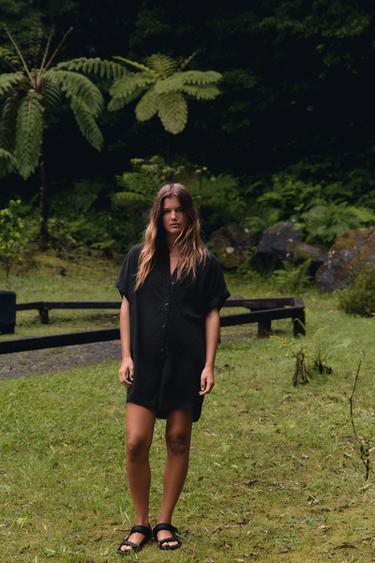 MONO FLUIDO BOLSILLOS - Negro de Zara