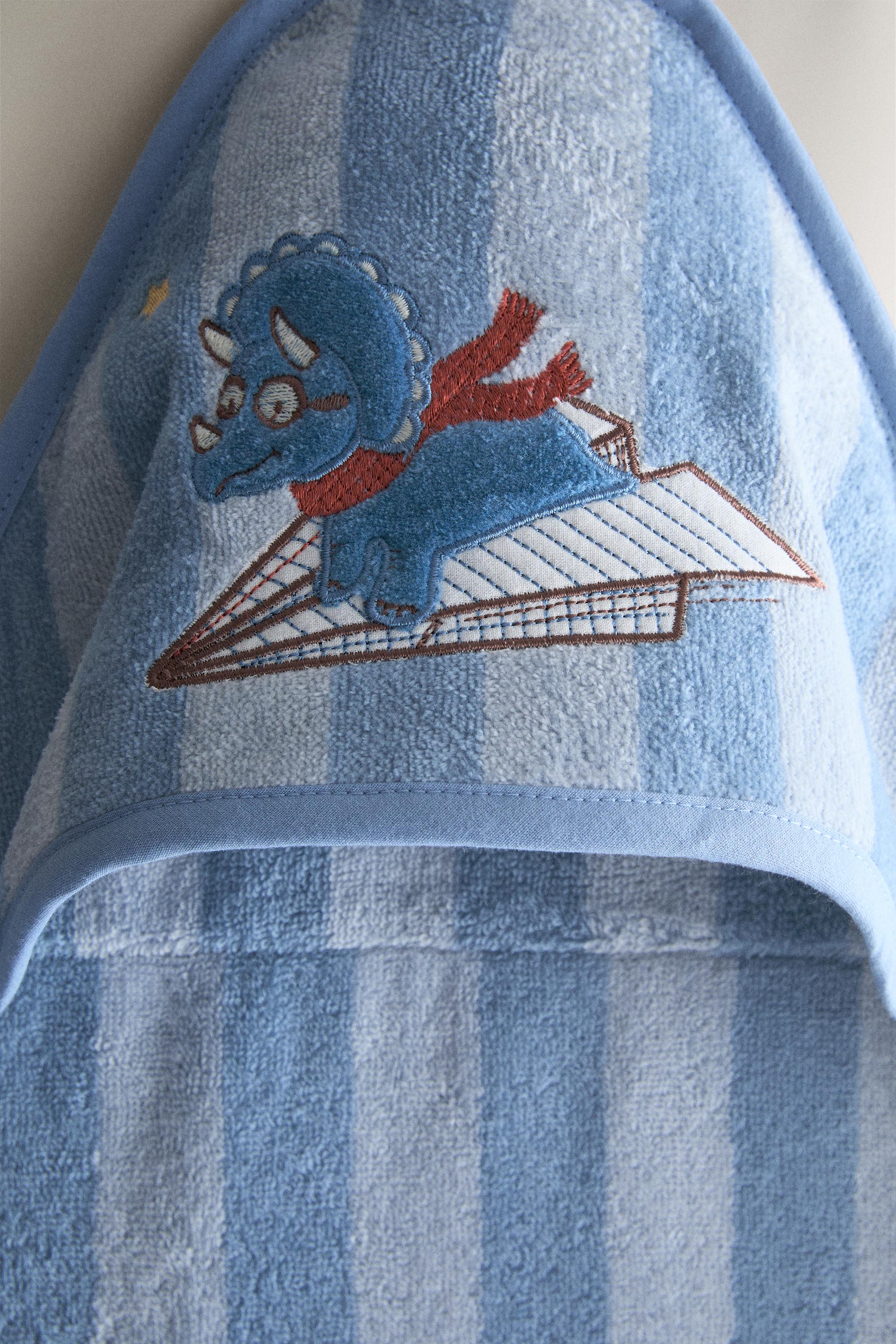 SORTIE DE BAIN À CAPUCHE DINOSAURE ENFANT