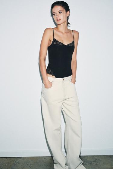 POLYAMIDE LINGERIE BODYSUIT - Black by Zara