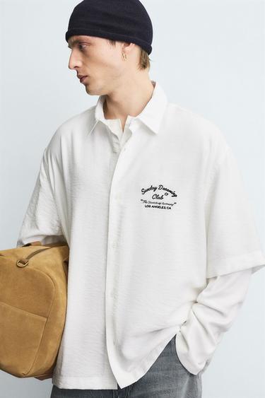 CHEMISE FLUIDE BRODÉE - Blanc de Zara - Image 5