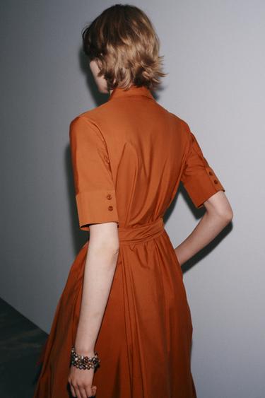 ZW COLLECTION POPLIN SHIRT DRESS - camel by Zara - Image 2