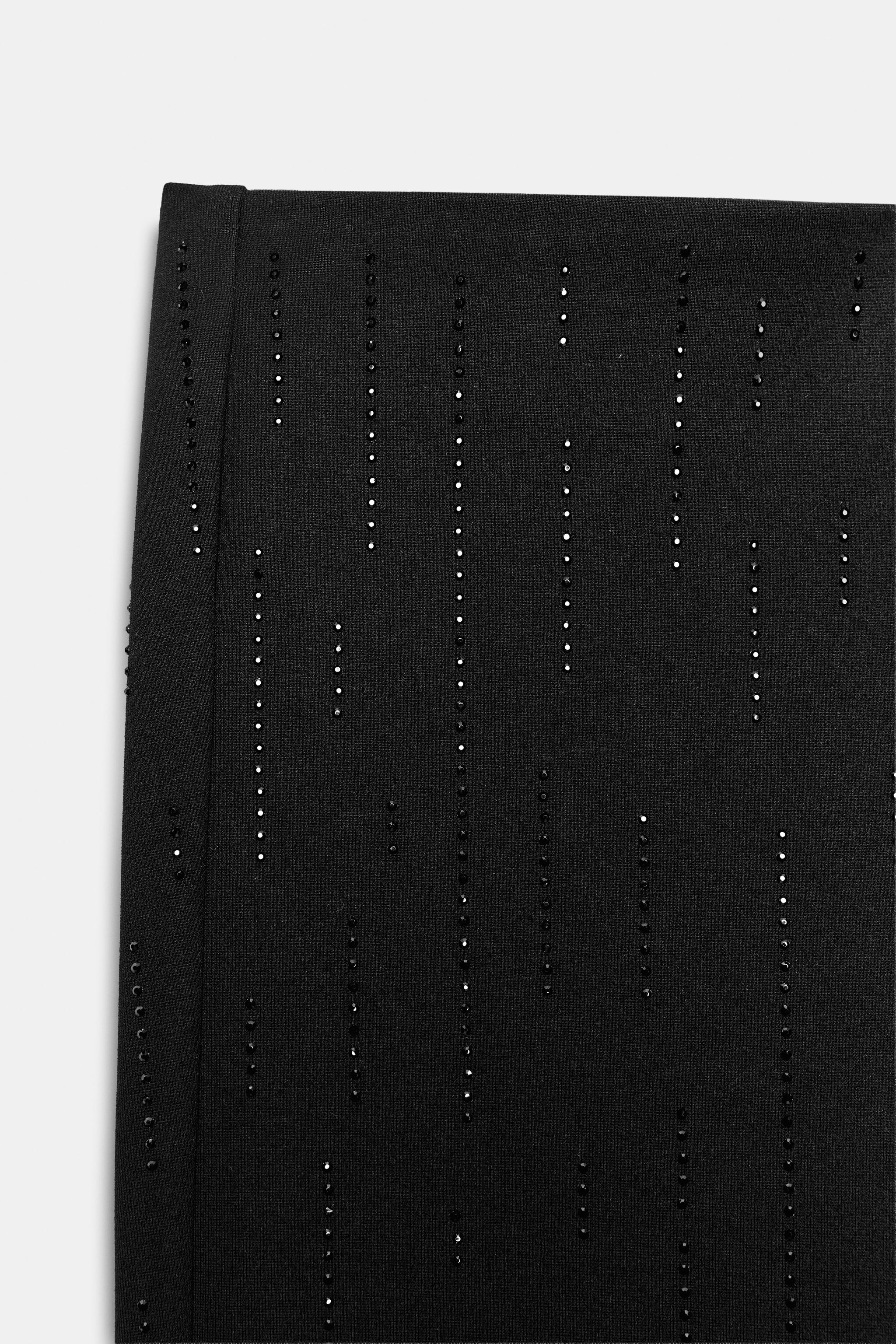 flare leggings with rhinestones