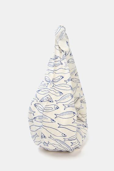 DRAWSTRING BOW BAG - Ecru by Zara - Image 3