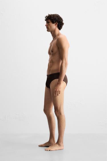 MAILLOT DE BAIN SLIP - Marron de Zara - Image 4