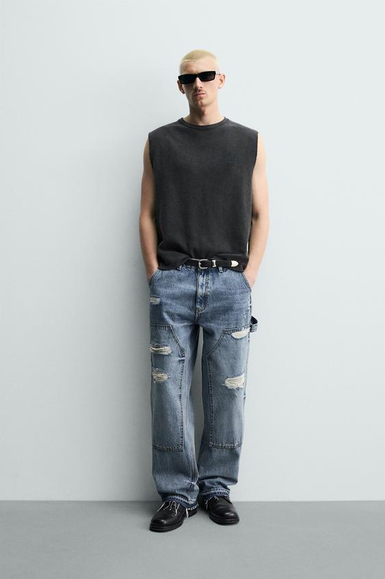 WASHED PRINT KNIT TANK TOP from Zara - $39.90
