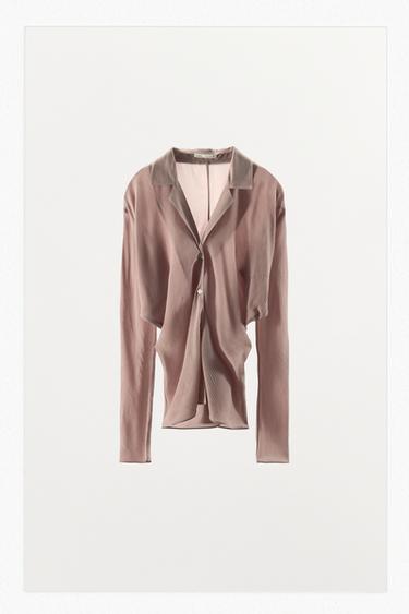 Zaras 100% VISKOSSJORTA MED FLADDERMUSÄRM - Lila