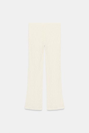 LACE TROUSERS - Ecru by Zara - Image 6