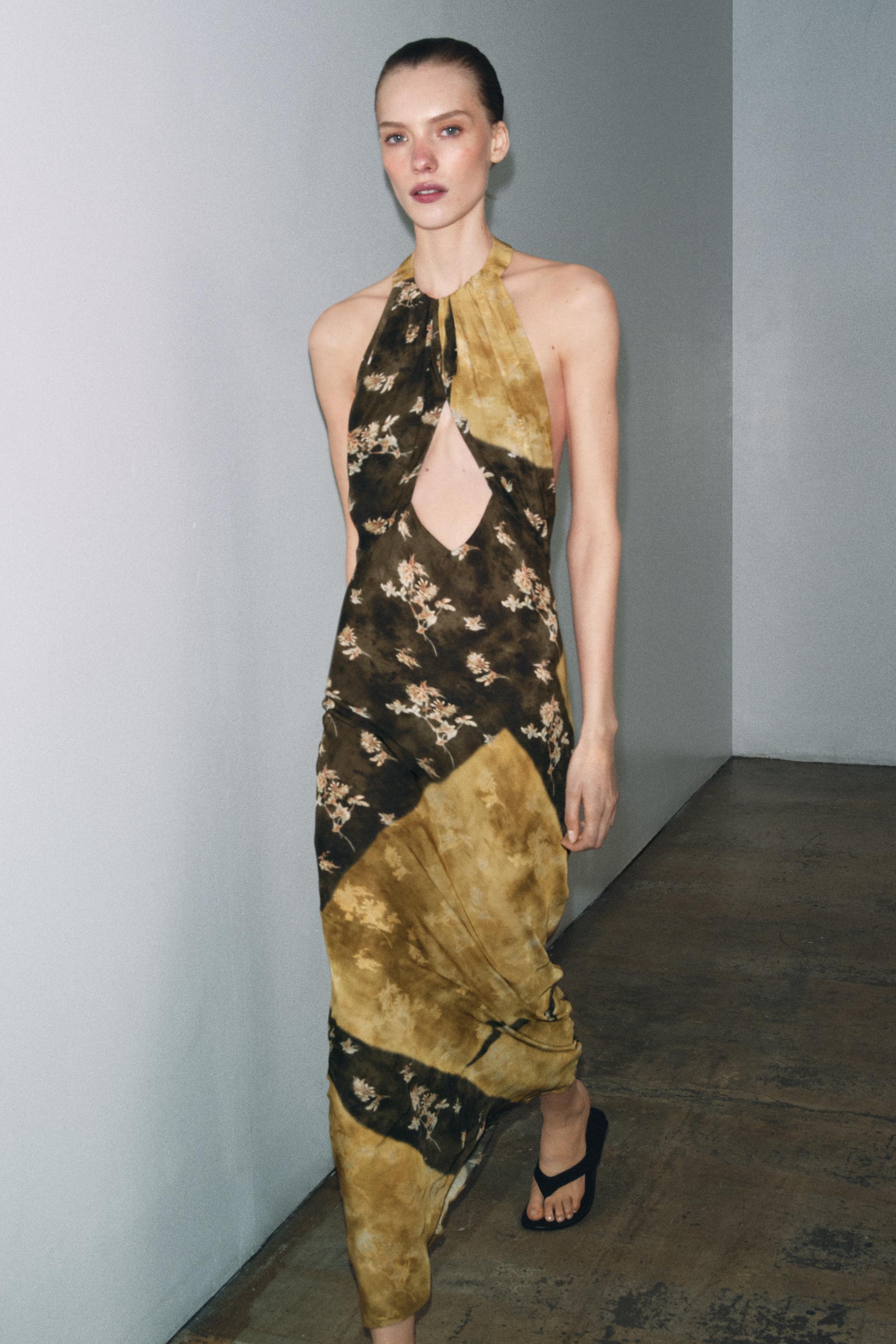 ROBE LONGUE IMPRIMÉE HALTER