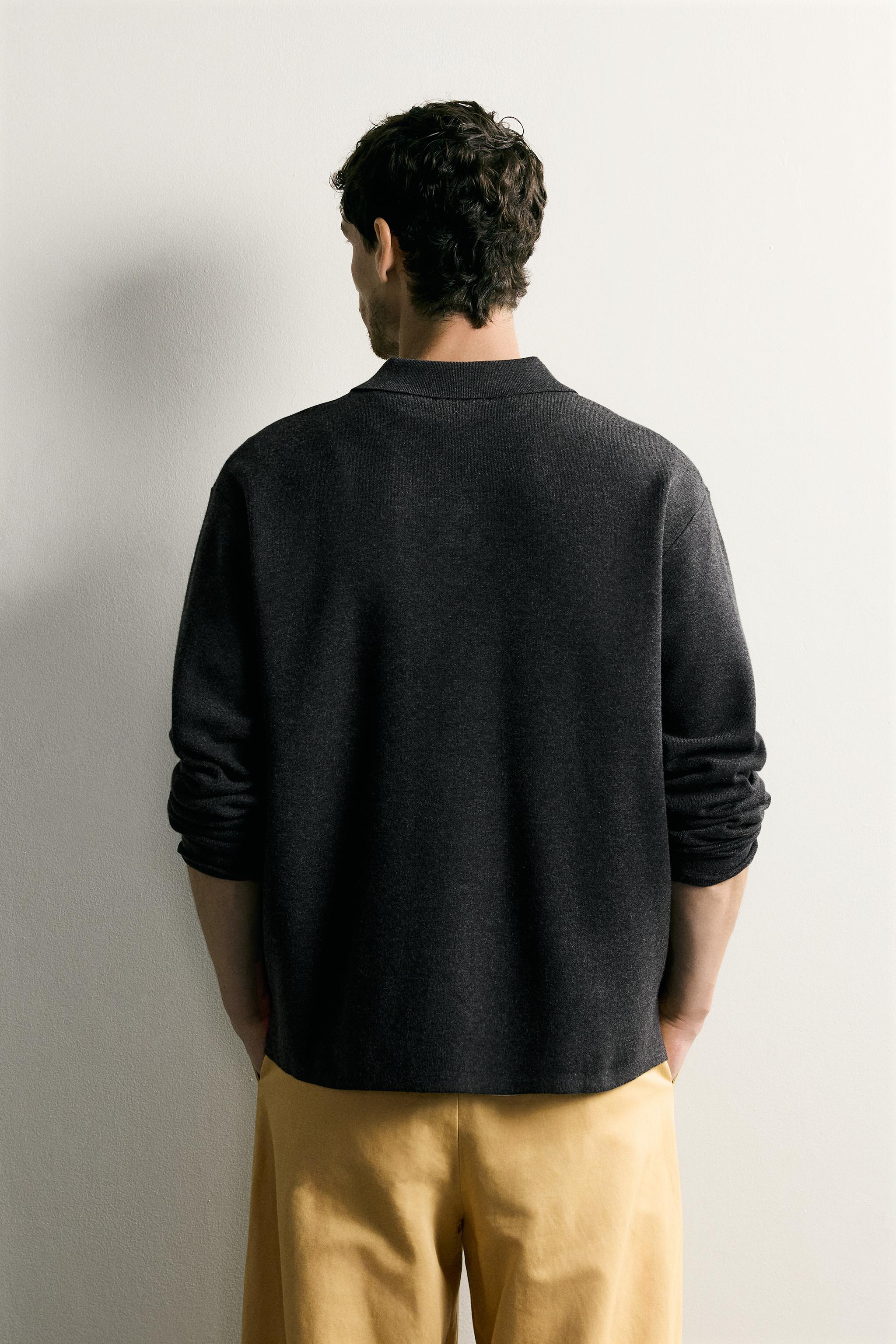 SOFT STRIPED KNIT POLO SHIRT