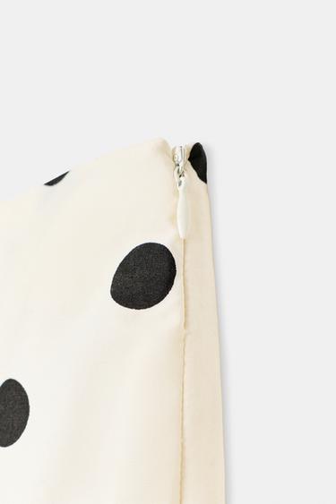 ASYMMETRIC POLKA DOT MIDI SKIRT - Ecru / Black by Zara - Image 5