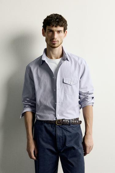 CHEMISE REGULAR FIT À RAYURES - rayures de Zara