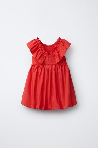 POPILN BALLOON DRESS - Red by Zara - Image 1
