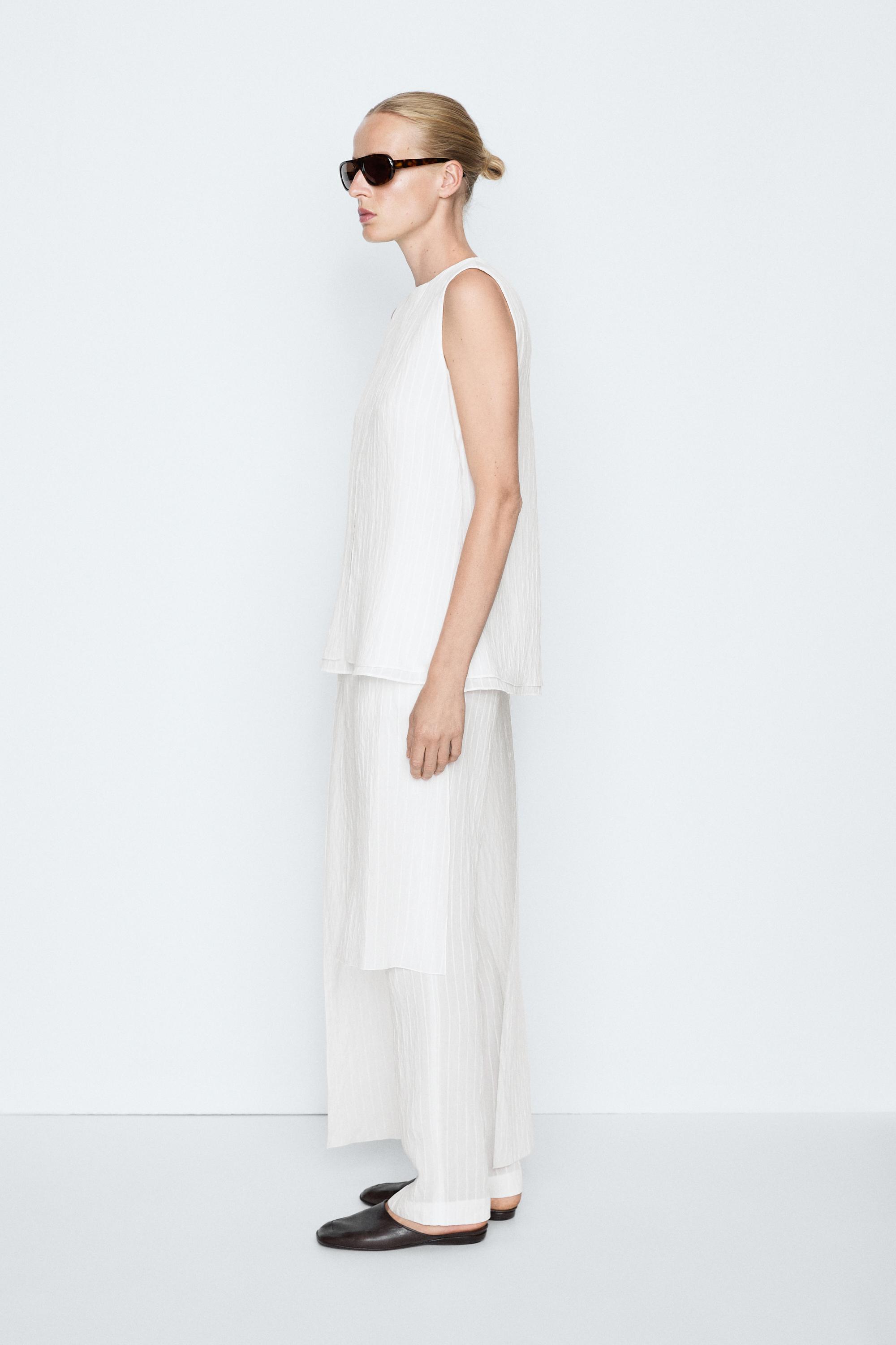 Flowing striped cape top - STUDIO
