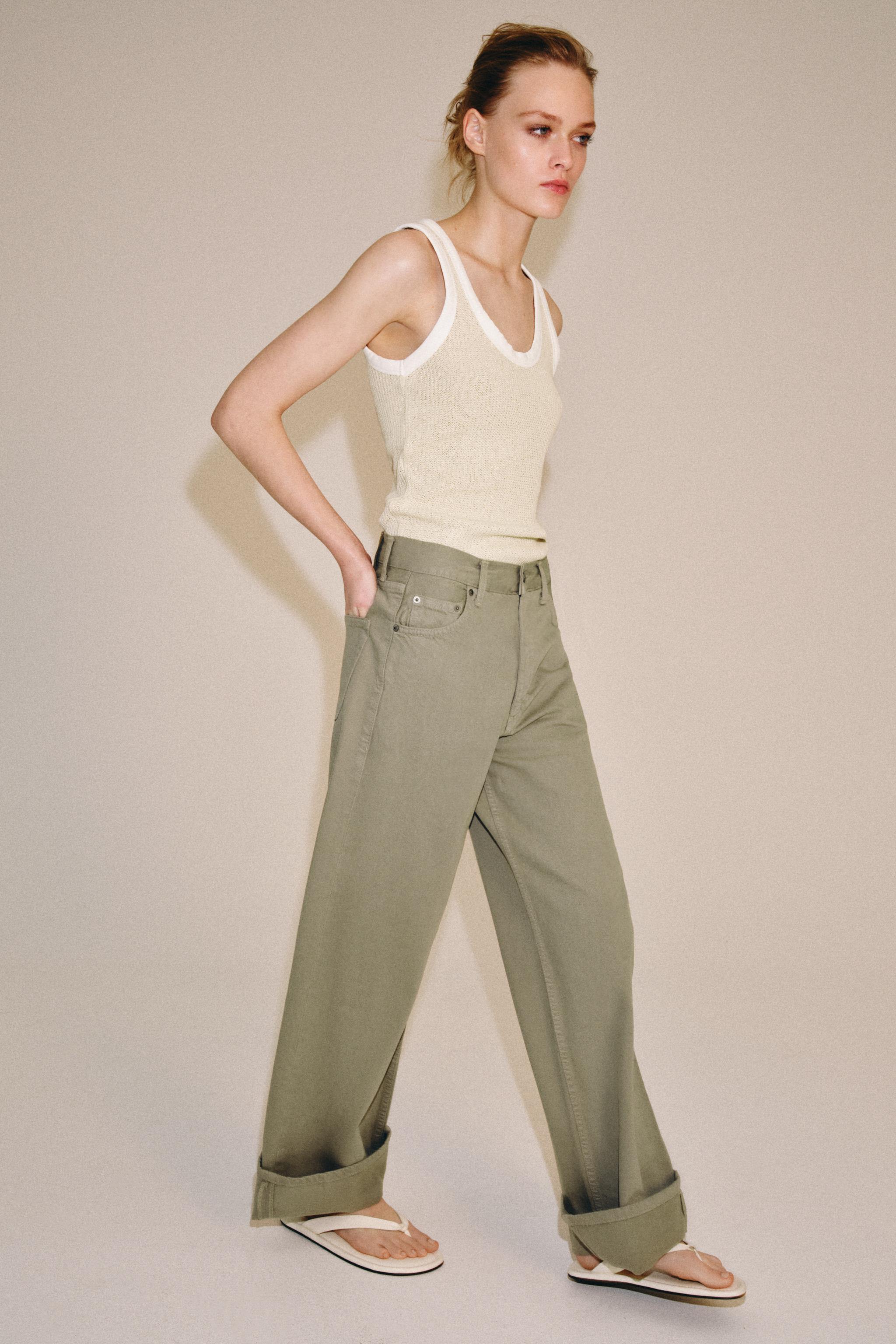 Женские джинсы Zara ZW COLLECTION MID-RISE BAGGY JEANS — фото 6