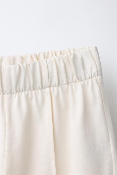 ENSEMBLE T-SHIRT ET PANTALON NERVURE HEAVY WEIGHT - Écru de Zara - Image 7