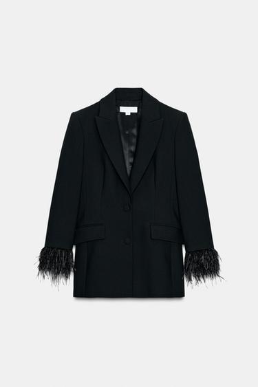 FEATHER BLAZER - Black by Zara