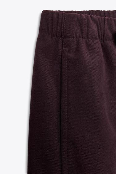 WIDE-LEG TROUSERS - Burgundy by Zara - Image 7