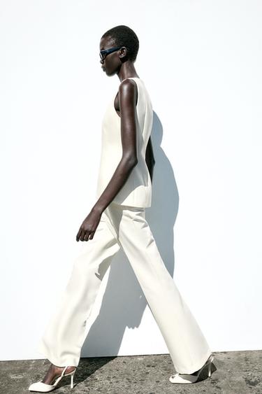 FLARE TROUSERS - Ecru by Zara - Image 2