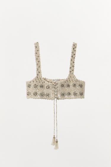 SOUTIEN-GORGE CROCHET FANTAISIE ÉDITION LIMITÉE - Écru de Zara - Image 3