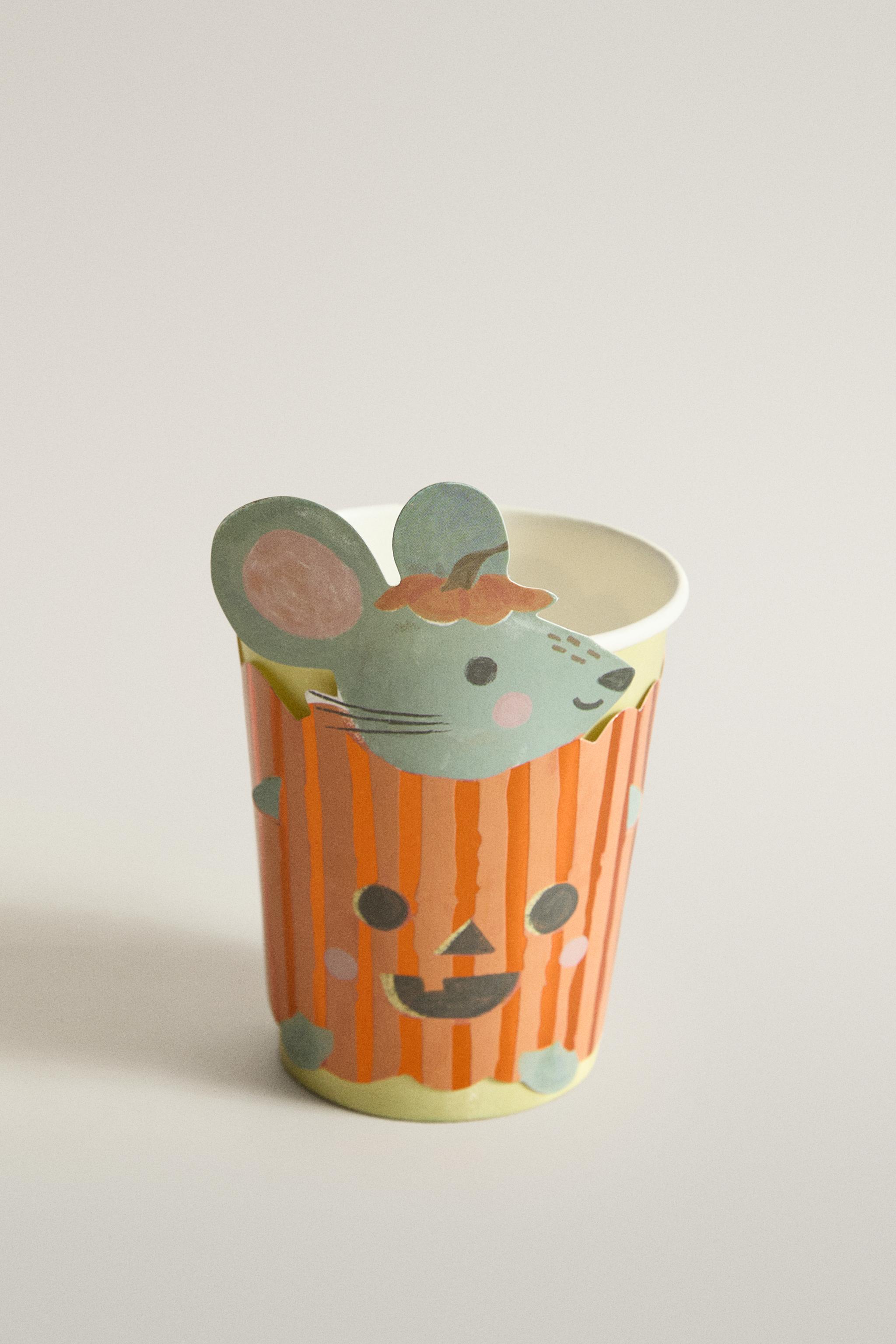 Kids' HALLOWEEN PUMPKIN PAPER TUMBLER AND SLEEVE set (SET OF 12)