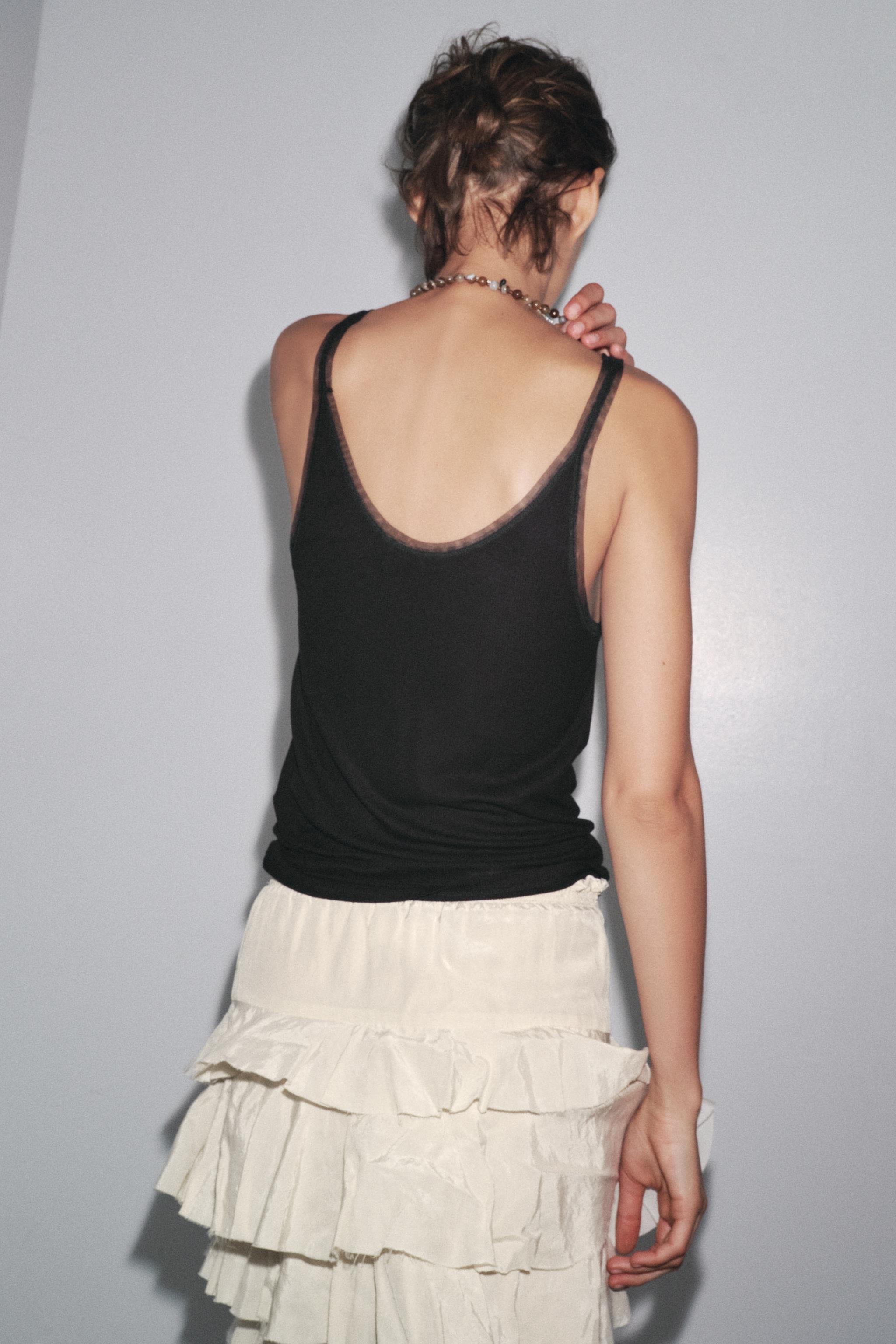 TULLE COMBINATION T-SHIRT - Vanilla | ZARA Spain