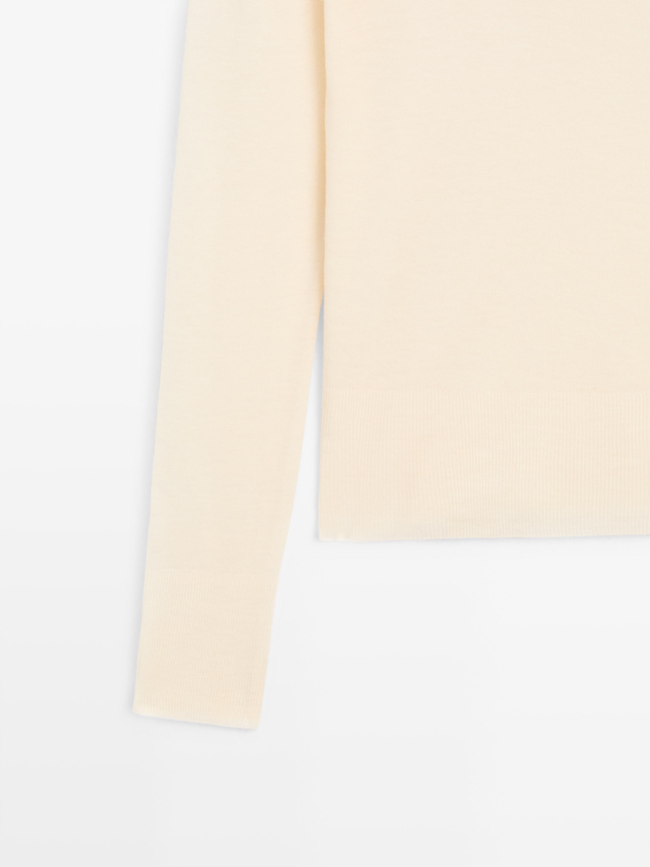 Wool mock turtleneck knit sweater - STUDIO