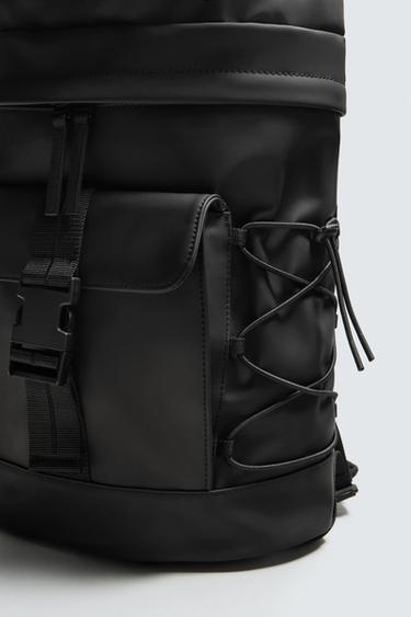 SAC À DOS EFFET GOMMÉ - Noir de Zara - Image 7