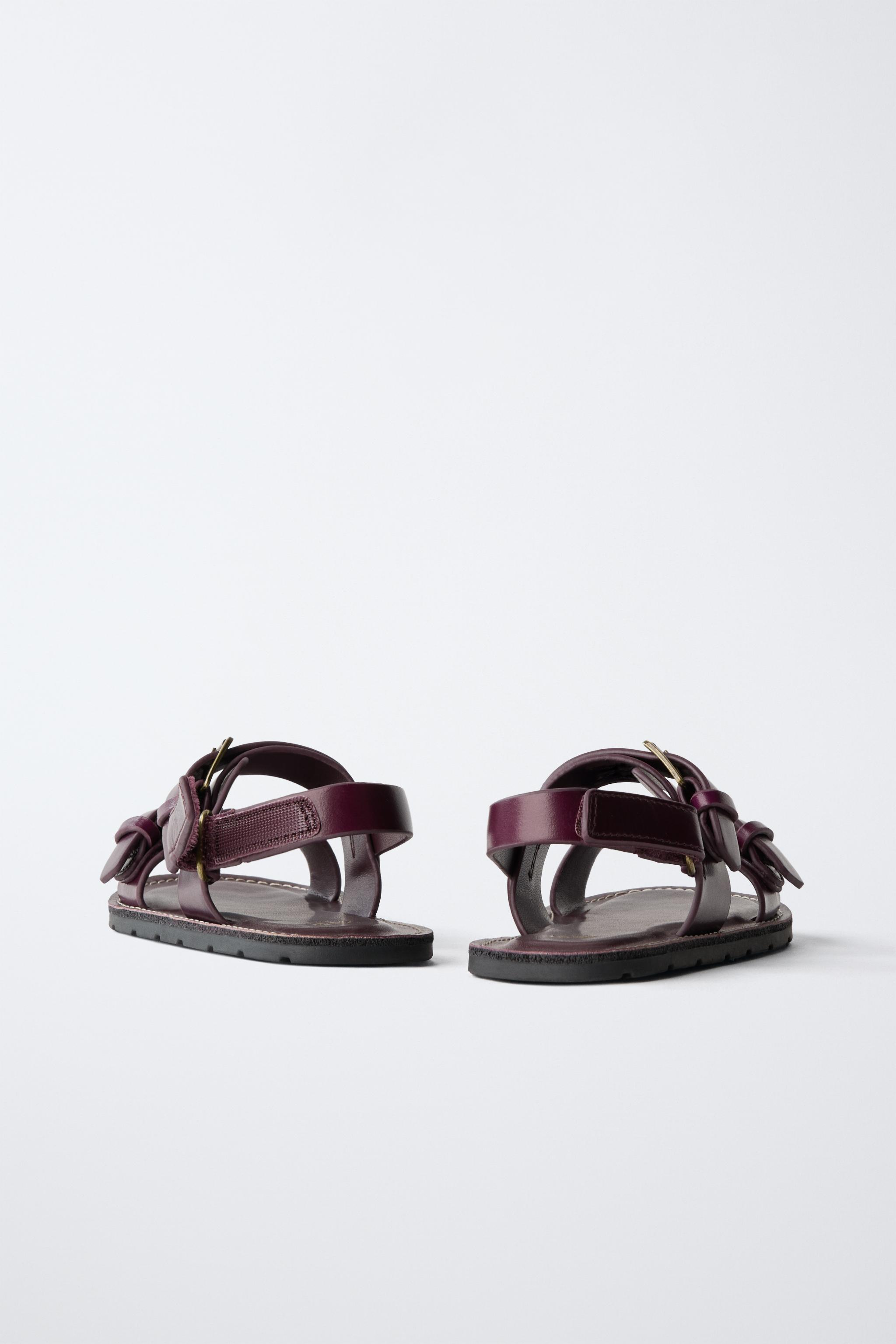 Детские сандалии Zara LEATHER SANDALS — фото 5