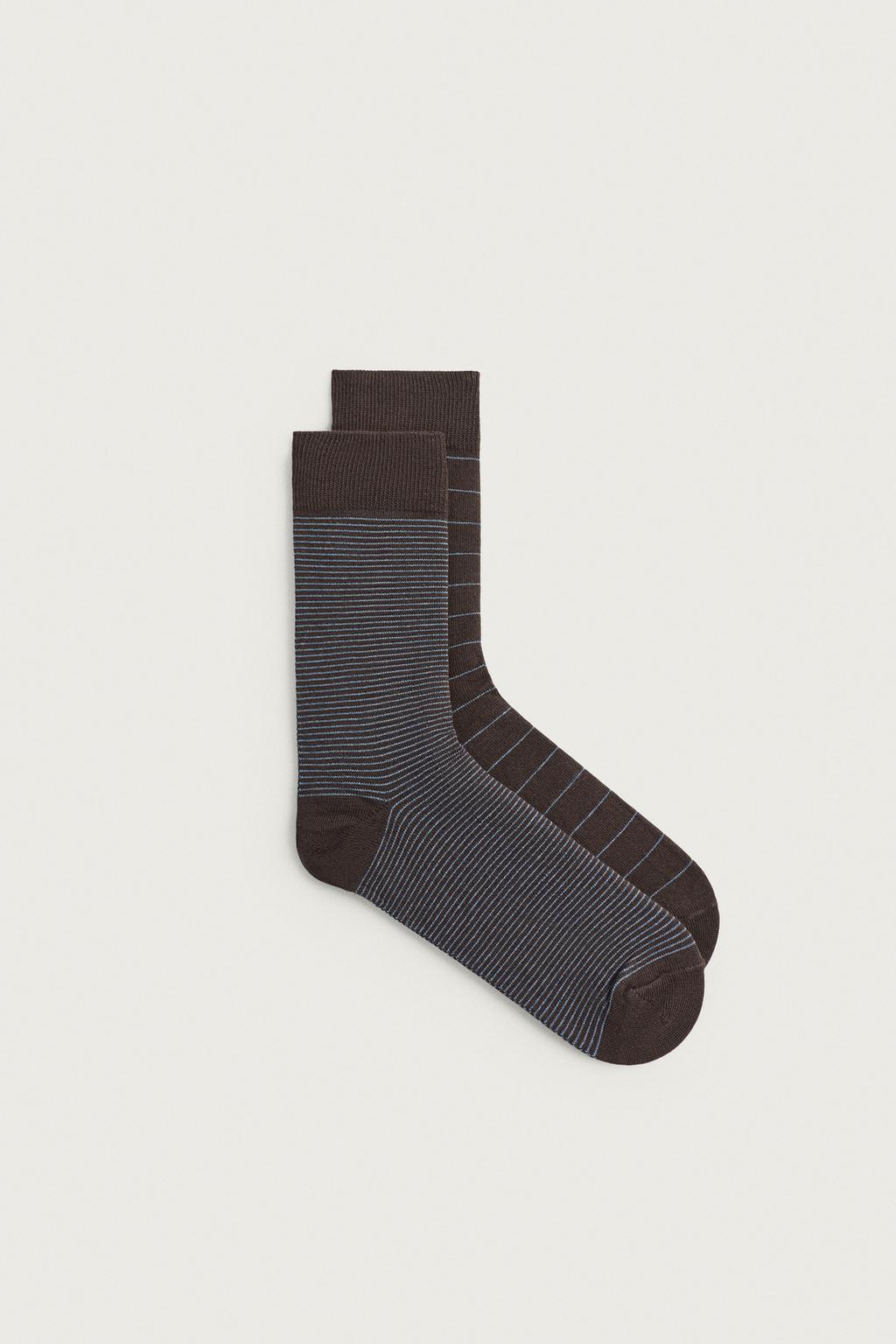 2-PACK OF COMBINED STRIPE SOCKS