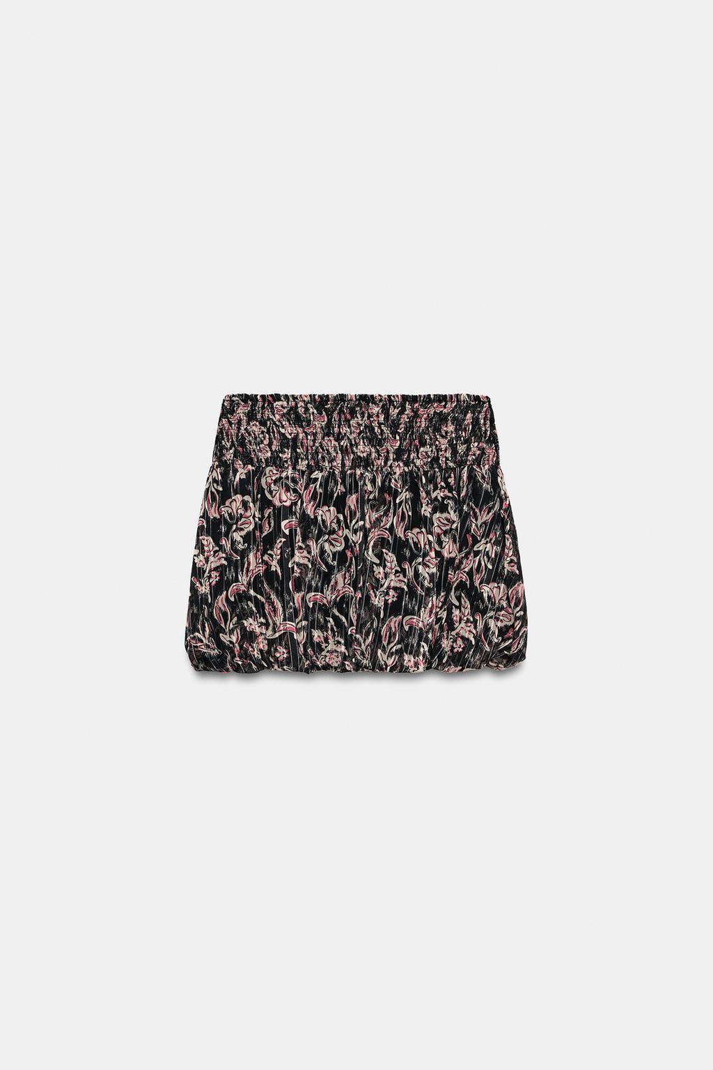METALLIC THREAD SEQUIN PRINTED BALLOON SKIRT - image 2