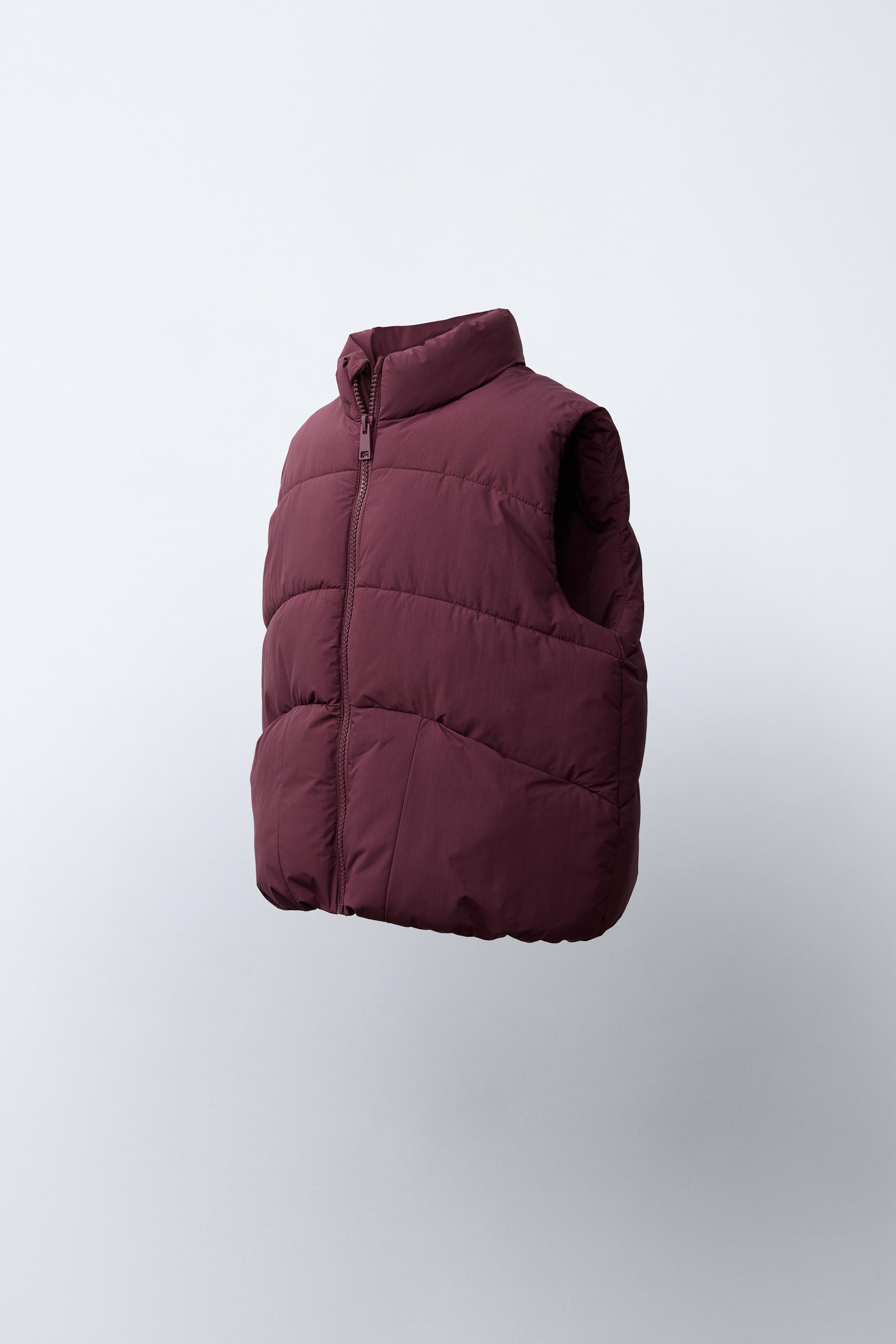 SOLID WATER REPELLENT VEST — Dark plum