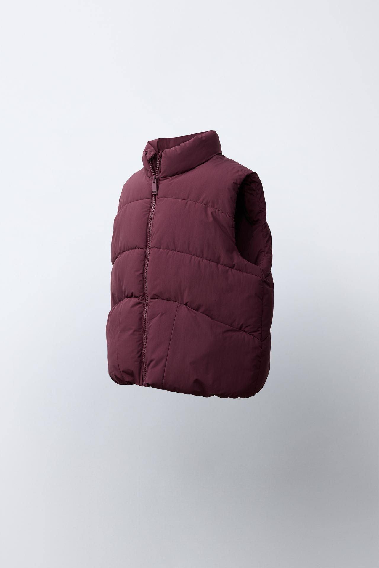 SOLID WATER REPELLENT VEST — Dark plum