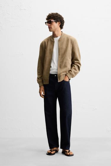 Zara Bej - SUNİ SÜET BOMBER CEKET - 0 görseli