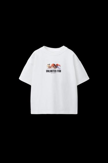 CAMISETA ESTAMPADA - Blanco roto de Zara