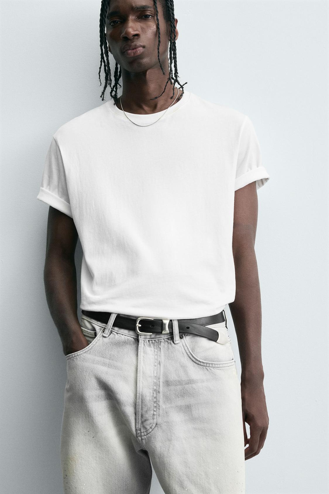 VINTAGE EFFECT LEATHER BELT